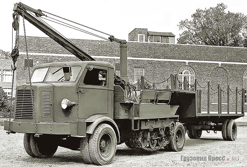 Linn C-5 Catruk по бездорожью мог передвигаться на полугусеничном ходу. 1944 г.