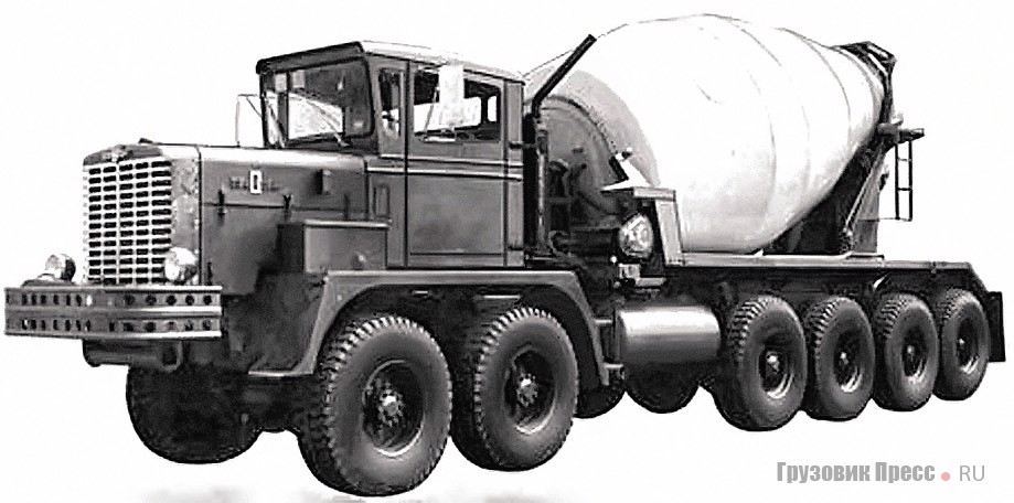Шасси для бетоносмесителей Oshkosh D-3466, полная масса – 45,4 т, 1966 г.