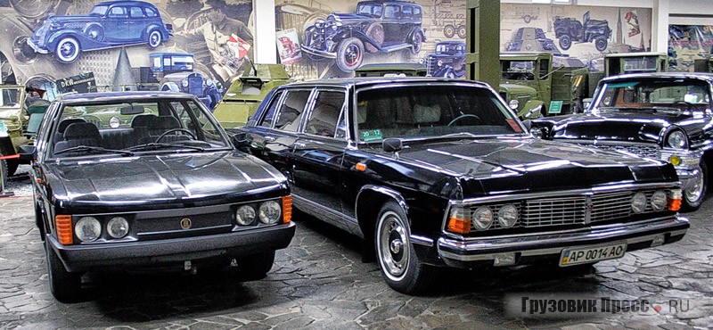 Автомобили для чиновников – Tatra 613-3 (слева) и ГАЗ-14 «Чайка». Кстати, у этой «Татры» 1991 г. в. пробег всего 10 тыс. км