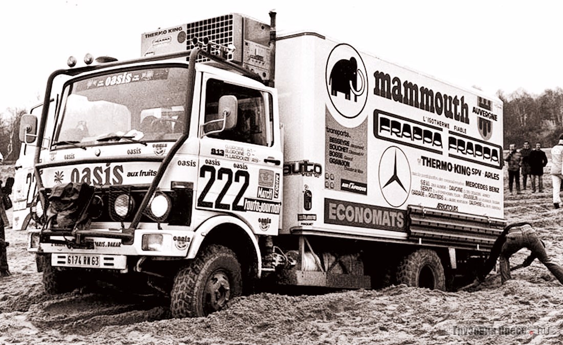 Mercedes-Benz LP913, на котором Жорж Груан дебютировал в 1980 году на ралли «Дакар» (штурман – его сын Бруно Груан)