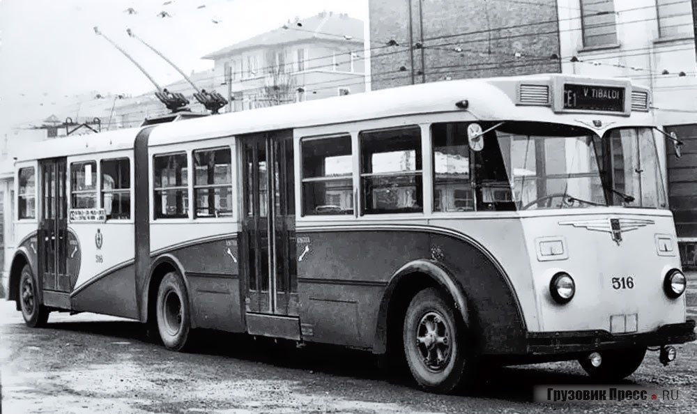Серийный троллейбус Isotta Fraschini TS40