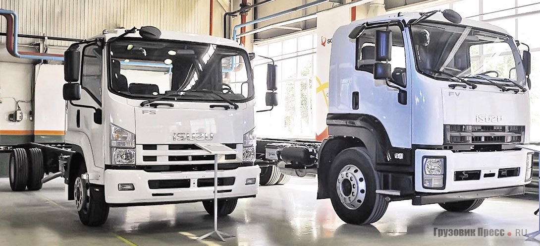 А это парочка Isuzu Forward. Именно эти модели планируется собирать в Ульяновске