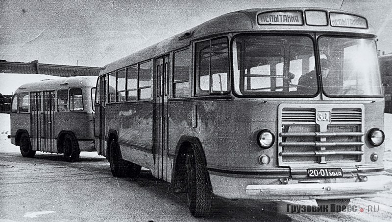 Автобусный поезд ЗИЛ-158 (тягач) + 2ПН-4 (прицеп). 1961 г.