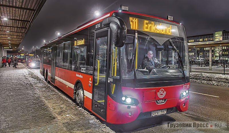 Стокгольм, на линии электробус VDL Citea XLE-145.310