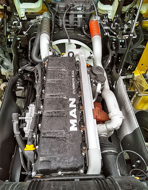 Двигатель D2066LF41: 6 цилиндров в ряд, Euro 5, SCR, 10518 cм[sup]3[/sup], 400 л.с при 1900 об/мин
