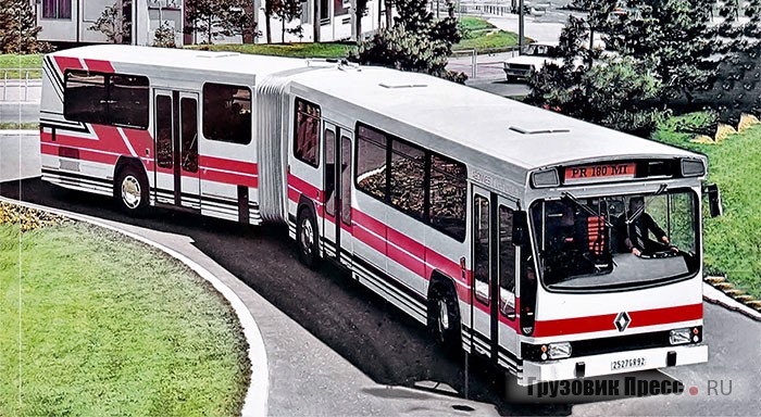   Автобус Renault PR180 во время рекламного тура по городам Франции. 1980 год