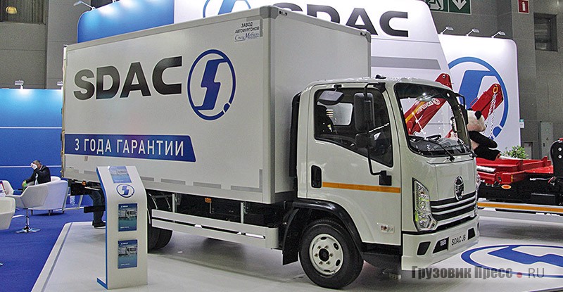 Бренд SDAC для российского рынка новый, хотя в Китае он зарегистрирован более 30 лет назад. Малотоннажный SDAC J6 c фургонной надстройкой