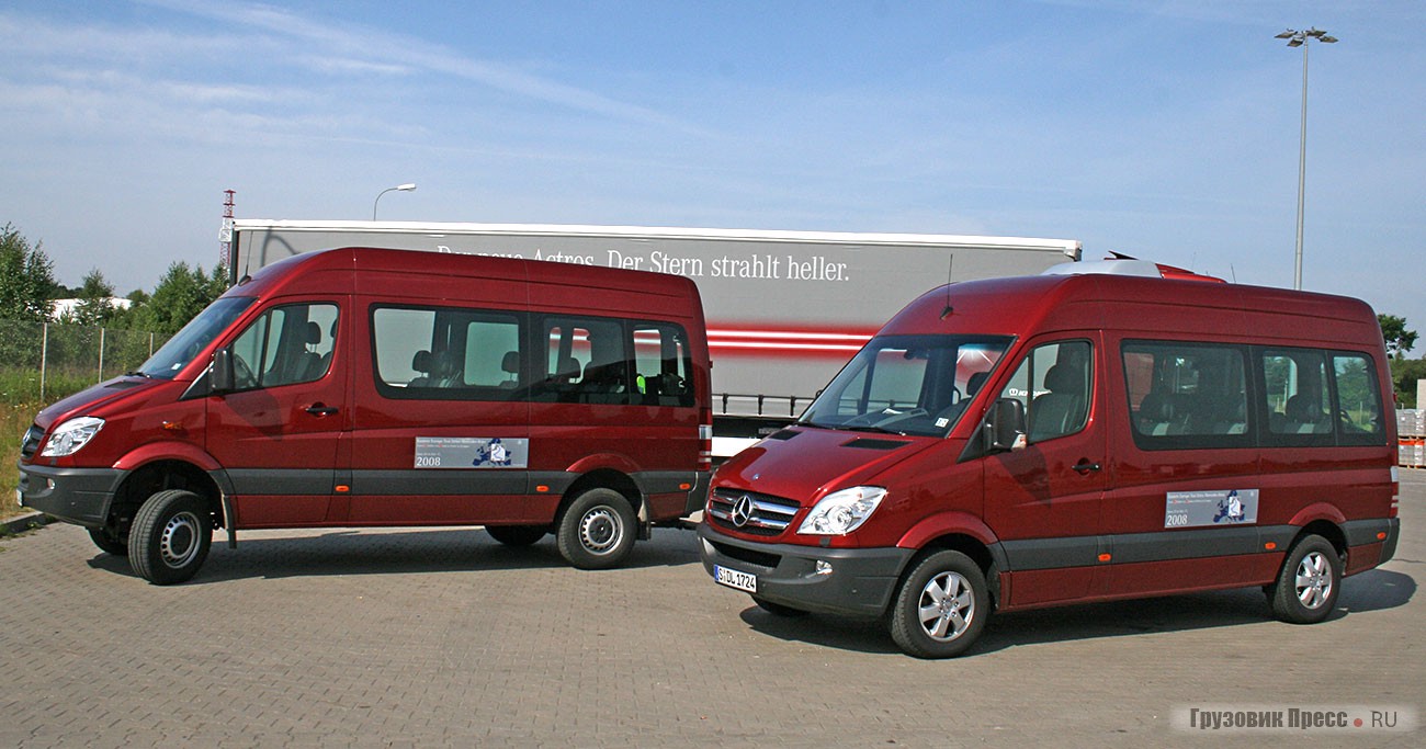Полноприводный (слева) и обычный микроавтобус: смотрите и сравнивайте, ищите различия
