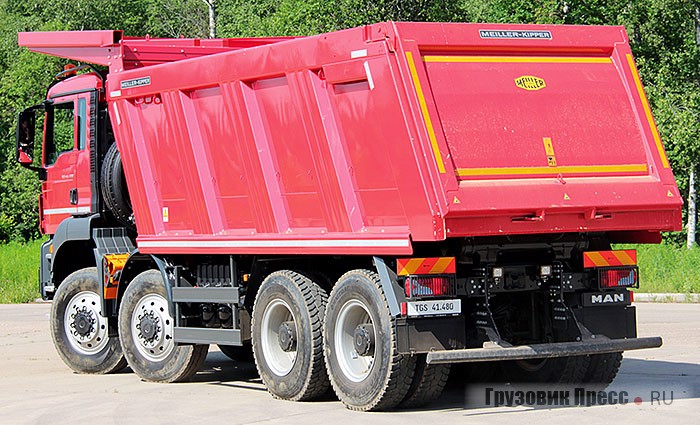 Самосвал MAN TGS 41.480 8x8 BB-WW (тест-драйв)