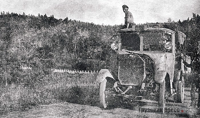 Грузовики Vomag P45 на Якутском тракте. 1926–1828 гг.